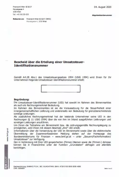 奥地利VAT税务常见问题-VAT证书及申报